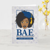 BAE Black en Afstuderen van opgeleide bachelor Kaart (Gele Bloem)