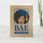 BAE Black en Afstuderen van opgeleide bachelor Kaart (Voorkant)