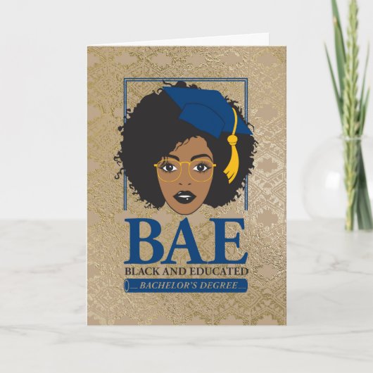 BAE Black en Afstuderen van opgeleide bachelor Kaart (Voorkant)