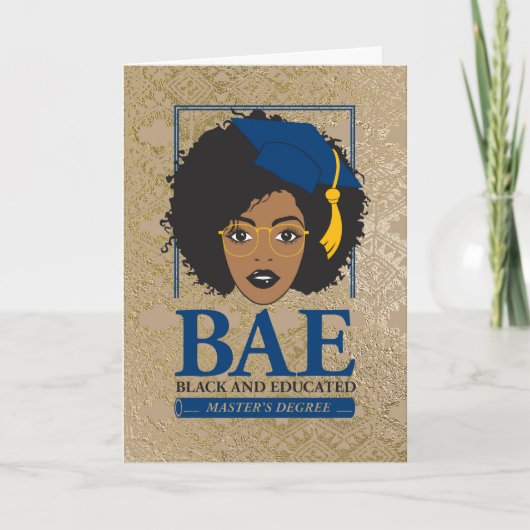 BAE Black en Opgeleid masterdiploma Afstuderen Kaart (Voorkant)