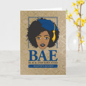 BAE Black en Opgeleid masterdiploma Afstuderen Kaart (Gele Bloem)