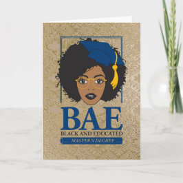 BAE Black en Opgeleid masterdiploma Afstuderen Kaart