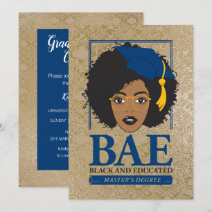 BAE Black en Opgeleid masterdiploma Afstuderen Kaart