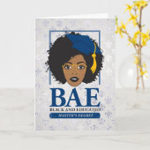 BAE Black en Opgeleid masterdiploma Afstuderen Kaart (Gele Bloem)