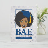 BAE Black en Opgeleid masterdiploma Afstuderen Kaart (Staand voorkant)