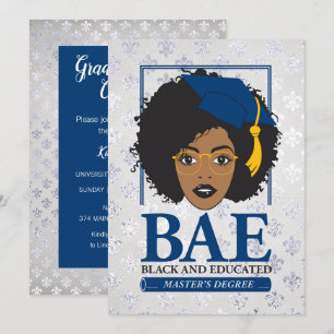 BAE Black en Opgeleid masterdiploma Afstuderen Kaart