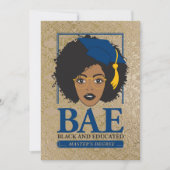 BAE Black en Opgeleid masterdiploma Afstuderen Kaart (Voorkant)
