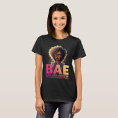 BAE Black en Opgeleide maand zwarte geschiedenis T-shirt (Voorkant volledig)