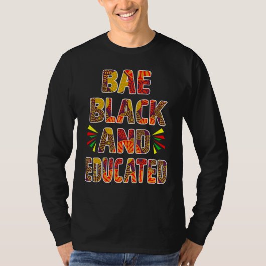 Bae Black en opgeleide Mannen Vrouwen Black Histor T-shirt (Voorkant)