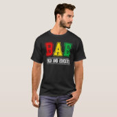 BAE Black en opgeleide Melanin African Black Histo T-shirt (Voorkant volledig)
