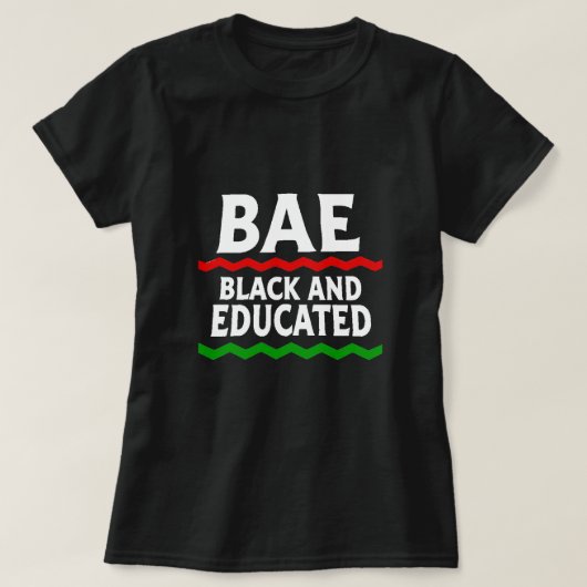 BAE Black en Opgeleide T-Shirt (Design voorkant)