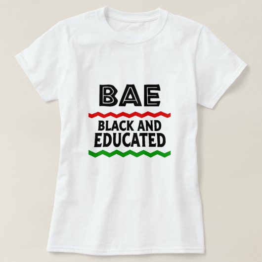 BAE Black en Opgeleide T-Shirt (Design voorkant)