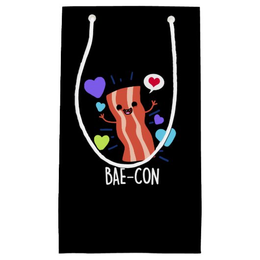 Bae-con Funny Bacon Pun Klein Cadeauzakje (Voorkant)