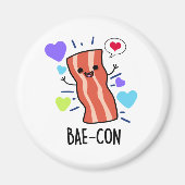 Bae-con Funny Bacon Pun Magneet (Voorkant)
