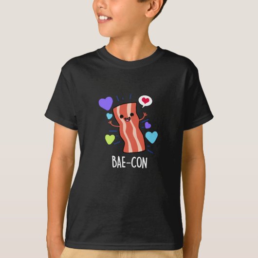Bae-con Funny Bacon Pun T-shirt (Voorkant)
