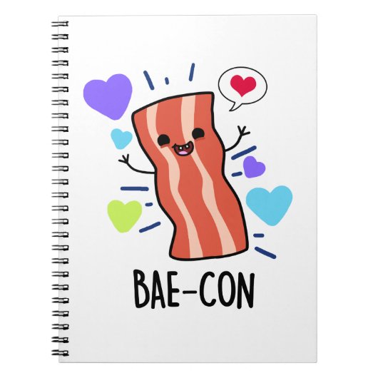 Bae-con Grappige Bacon Punt  Notitieboek (Voorkant)
