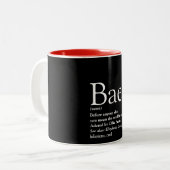 Bae Definitie Boyfriend Girlfriend Vrouw Man Tweekleurige Koffiemok (Voorkant links)