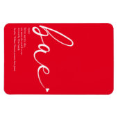 Bae Definitie Elegante Script Liefdeshart Magneet (Horizontaal)