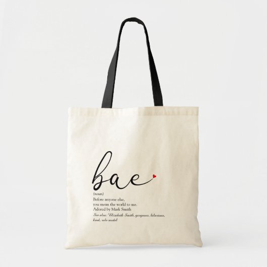 Bae Definitie Voor Iedereen Elders Tote Bag (Voorkant)