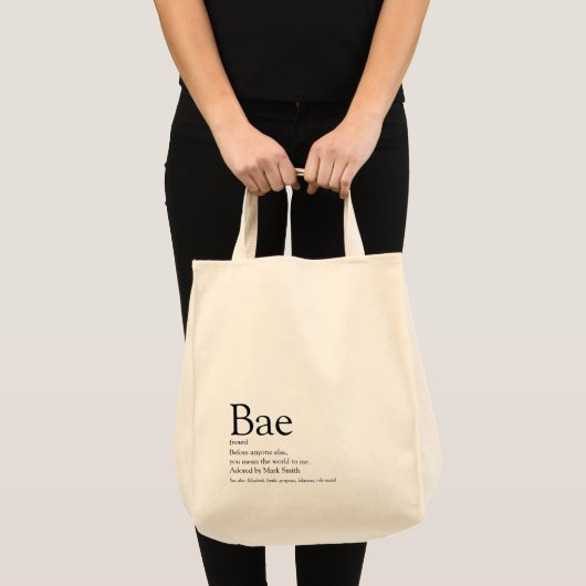 Bae Definitie Vriendin Vrouw Tote Bag (Voorkant (product))