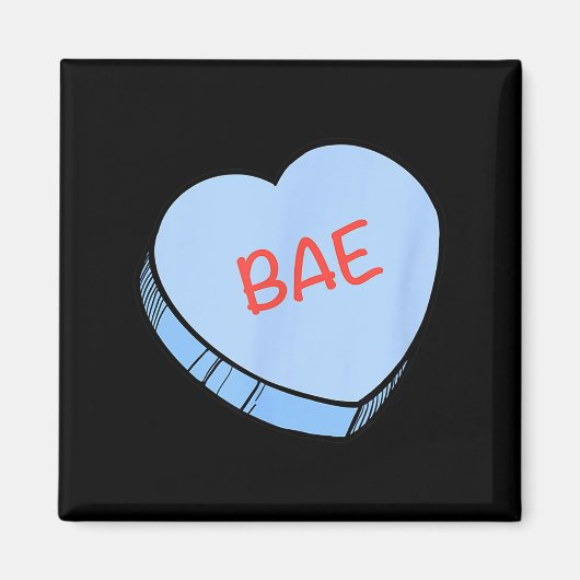 “bae” Gespreksharten Valentijnsdag Magneet (Voorkant)