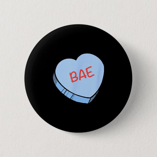 “bae” Gespreksharten Valentijnsdag  Ronde Button 5,7 Cm (Voorkant)
