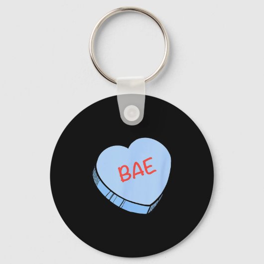 “bae” Gespreksharten Valentijnsdag  Sleutelhanger (Voorkant)