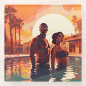 BAE-KATION #2 GLAZEN ONDERZETTER (Voorkant)