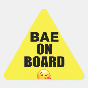 Bae on Board Sticker (Parodie op Baby aan boord)