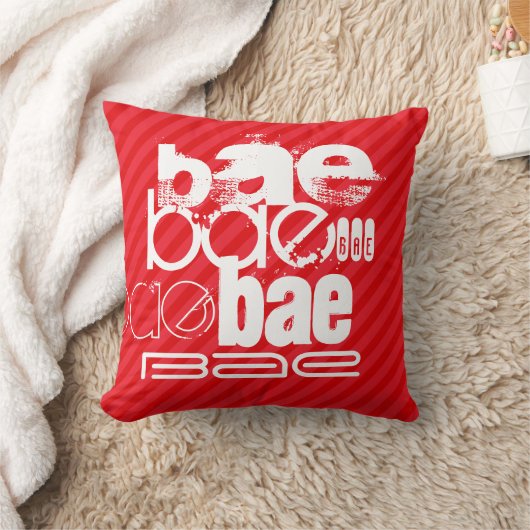 Bae; Scarlet Red Stripes Kussen (Deken)
