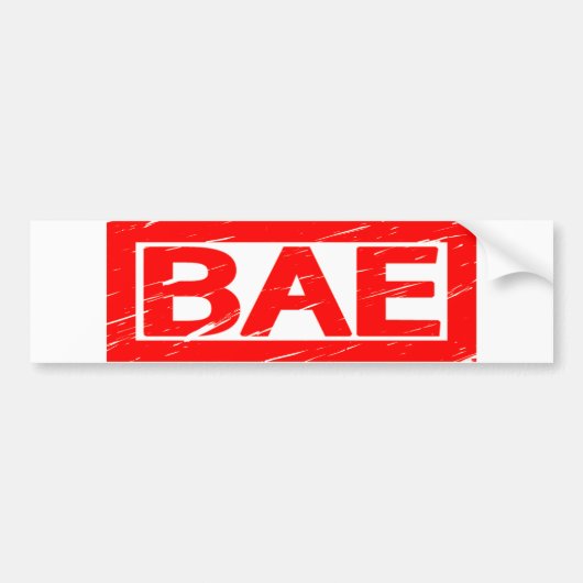 Bae Stamp Bumpersticker (Voorkant)
