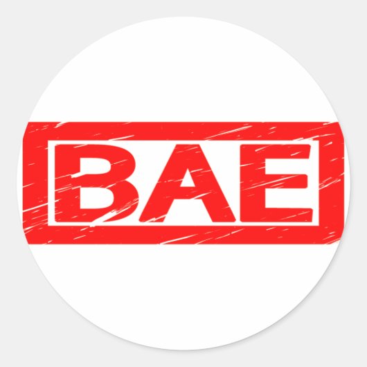 Bae Stamp Ronde Sticker (Voorkant)