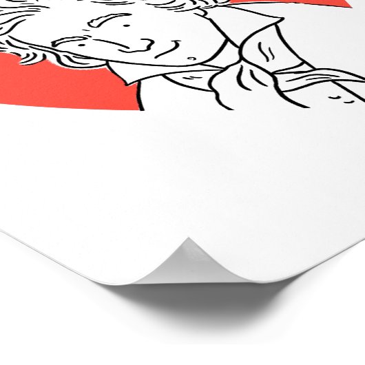 Bae-Thoven Classical Music Pun Poster (Hoek)