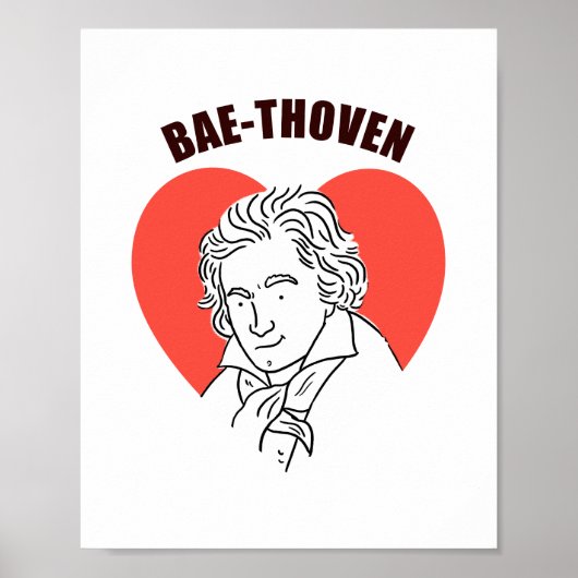 Bae-Thoven Classical Music Pun Poster (Voorkant)