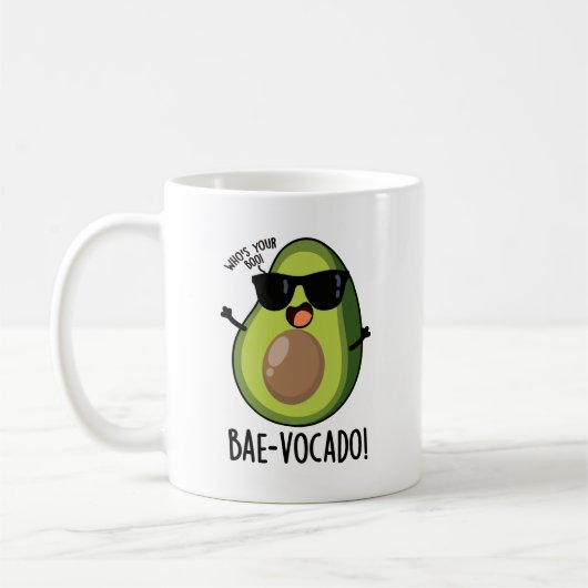 Bae-vocado grappige avocado woordspeling koffiemok (Links)