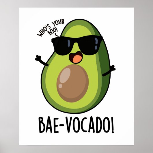 Bae-vocado grappige avocado woordspeling poster (Voorkant)