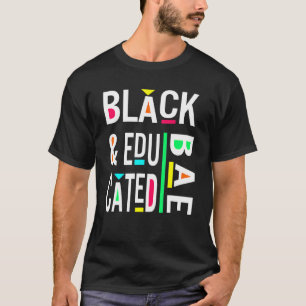 BAE Zwart en opgeleid Black Pride Black History M T-shirt