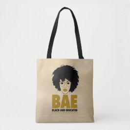 BAE: Zwarte en opgeleide Afrikaanse zwarte vrouw Tote Bag
