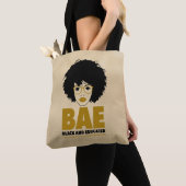 BAE: Zwarte en opgeleide Afrikaanse zwarte vrouw Tote Bag (Dichtbij)