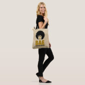BAE: Zwarte en opgeleide Afrikaanse zwarte vrouw Tote Bag (Op model)