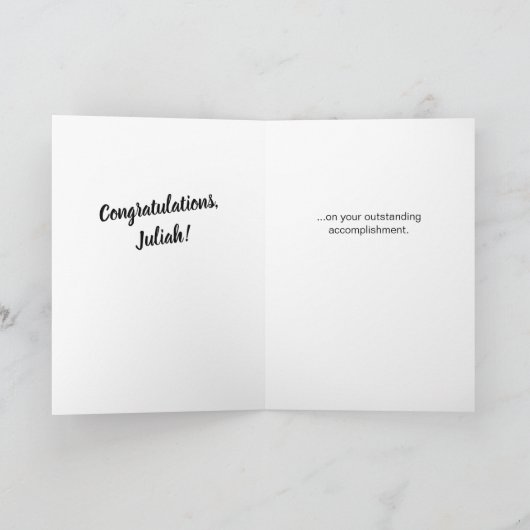 BAE: Zwarte en opgeleide master's Afstuderen Kaart (Binnen)