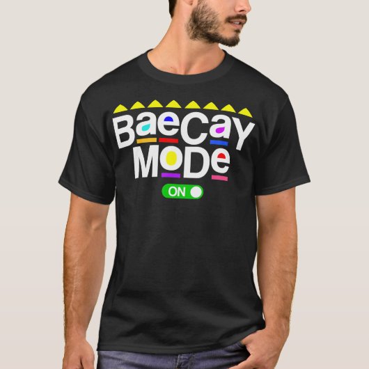 Baecay Mode Vacation BoyVriend Vriendin 80-90's T-shirt (Voorkant)