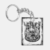 Bael Square (dubbelzijdige) Sleutelhanger (Voorkant Links)