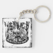 Bael Square (dubbelzijdige) Sleutelhanger (Achterkant)