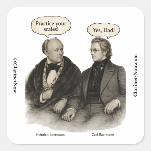 Baermanns Geheim van de Klarinetschaal: vaders les Vierkante Sticker (Voorkant)