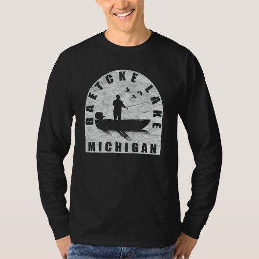 Baetcke Lake Fishing Michigan T-shirt (Voorkant)