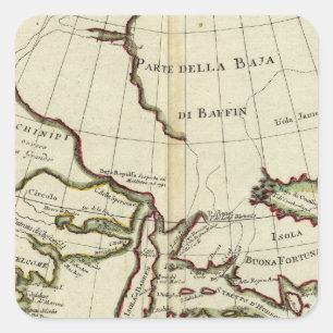 Baffin Bay Noord-Atlantische Oceaan Vierkante Sticker