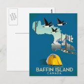 Baffin Island kaart Canada reisposter (Voorkant / Achterkant)