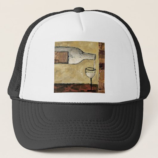 BAG03 Witte wijn.tif Trucker Pet (Voorkant)