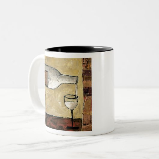 BAG03 Witte wijn.tif Tweekleurige Koffiemok (Voorkant links)